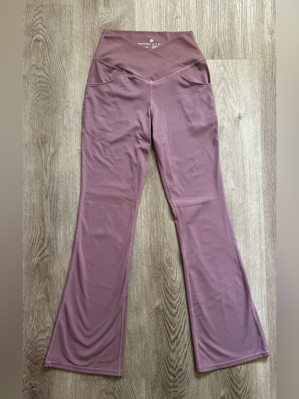 Womens Flare Leggings with Pockets Yoga Pants for Women Crossover
